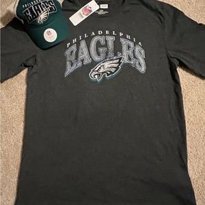 New size Large Philadelphia, eagles, T-shirt/hat Both for $22